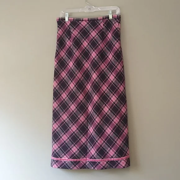 Britches pink bias cut wool skirt size 6 NWOT - Picture 5 of 10